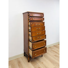 Load image into Gallery viewer, Ficks Reed Faux Bamboo Lingerie Chest Eight Drawers Brass Hollywood Regency

