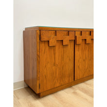 Load image into Gallery viewer, Vintage Buffet Lane Staccato Brutalist MCM Walnut Sideboard Collectible
