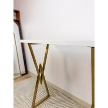 Load image into Gallery viewer, Modern White Tall Console/Bar Table – Minimalist, Sleek Design, Multi-Use
