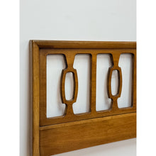Load image into Gallery viewer, Vintage MCM Drexel Meridian King Headboard Collectible Walnut Bed Made from Twin
