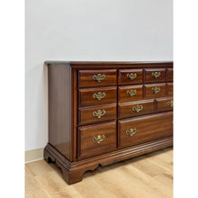 Load image into Gallery viewer, Vintage Dresser American Drew Nine Drawer Lowboy Traditional Brass Hardware
