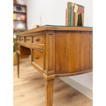 Load image into Gallery viewer, American of Martinsville Vintage MCM Desk w/ Glass Top Four Drawers Transitional
