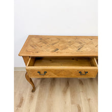Load image into Gallery viewer, Rare Handmade Inlaid Solid Pine Organic Modern Designer Console Table
