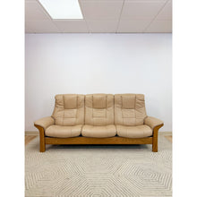 Load image into Gallery viewer, Ekornes Stressless Buckingham 3-Seat Recliner Sofa Vintage MCM 90" Wide

