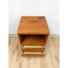 Load image into Gallery viewer, Teak Danish Mid-Century Nightstand Torring Mobelfabrik MCM Bedside End Table
