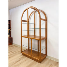 Load image into Gallery viewer, Danish MCM Bentwood Display Shelf Glass Shelves Vintage Etagere Bookcase
