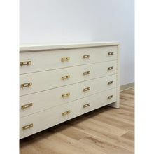 Load image into Gallery viewer, Coastal Mitchell Gold Bob Williams White Dresser, Brass Handles, 8 Drawer
