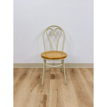 Load image into Gallery viewer, White Metal "Bentwood" Cane Seat Accent Chair Vintage MCM Coastal Boho
