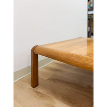 Load image into Gallery viewer, Vintage Lane Altavista Walnut Coffee Table MCM Square Blonde Wood Round Edges
