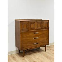 Load image into Gallery viewer, Vintage Chest Broyhill Sculptra MCM Gentleman's Tallboy Three Drawer Dresser
