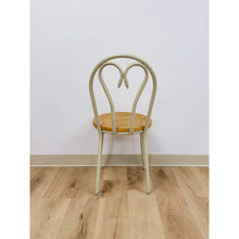 Load image into Gallery viewer, White Metal "Bentwood" Cane Seat Accent Chair Vintage MCM Coastal Boho
