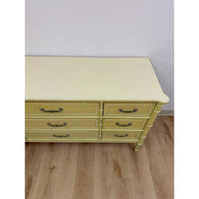 Load image into Gallery viewer, Coastal Henry Link Bali Hai Green Faux Bamboo 9 Drawer Dresser Hollywood Regency
