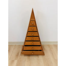 Load image into Gallery viewer, Rare MCM Teak Pyramid Apothecary Cabinet Vintage Danish Modern Traigular Storage
