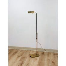 Load image into Gallery viewer, Solid Brass Floor Lamp Adjustable Vintage MCM Hollywood Regency Reading Light

