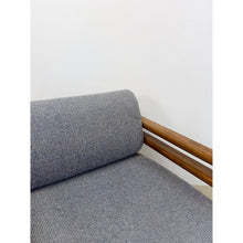 Load image into Gallery viewer, Vintage MCM Single Accent Chair Rounded Wood Arms Mid-Century Lounge

