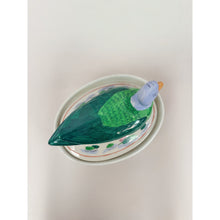 Load image into Gallery viewer, Famille Verte Style Ceramic Duck Figure Lidded Serving Dish

