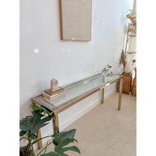 Load image into Gallery viewer, Brass Woven Inlay Console Table

