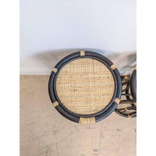 Load image into Gallery viewer, Pair Of Black Rattan Side Tables

