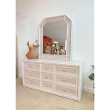 Load image into Gallery viewer, Pencil Reed Rattan 9 Drawer Dresser And Mirror
