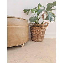 Load image into Gallery viewer, Rolling Leather Ottoman
