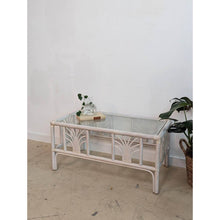 Load image into Gallery viewer, White Rattan Coffee Table
