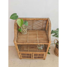 Load image into Gallery viewer, Wicker Cabinet with Shelf

