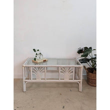 Load image into Gallery viewer, White Rattan Coffee Table
