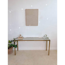 Load image into Gallery viewer, Brass Woven Inlay Console Table
