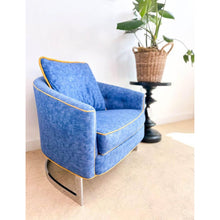 Load image into Gallery viewer, Mid-Century Modern Blue Club Chair
