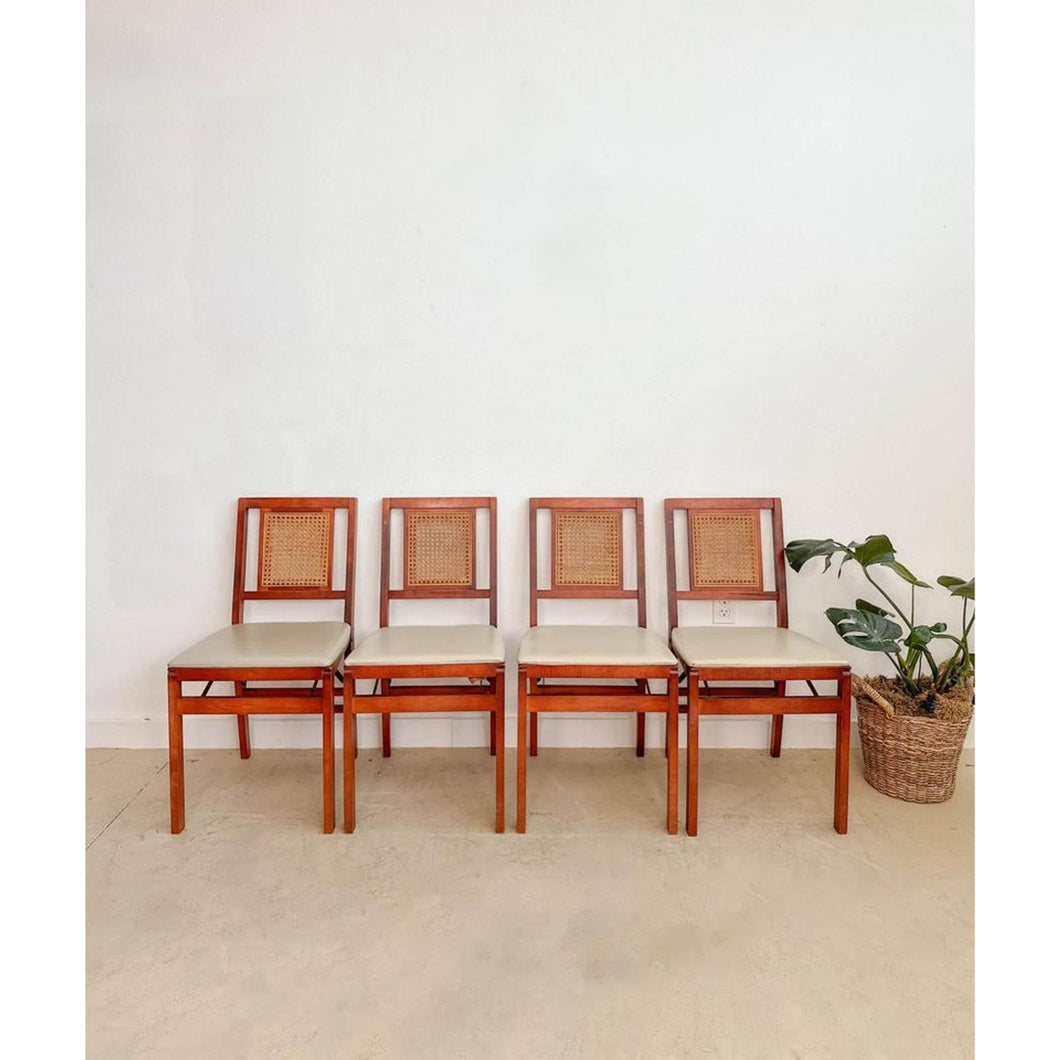 Set Of Four Stakmore Cane Chairs
