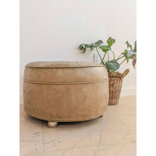 Load image into Gallery viewer, Rolling Leather Ottoman
